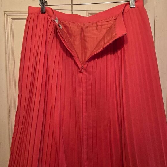 J. Crew Pleated Maxi Skirt Coral size 12 - Picture 8 of 8